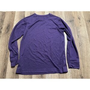 Boxercraft Shirt, Youth Size Large, Purple, Long Sleeve, Round Neck